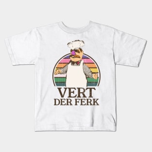 vert der ferk retro design Kids T-Shirt